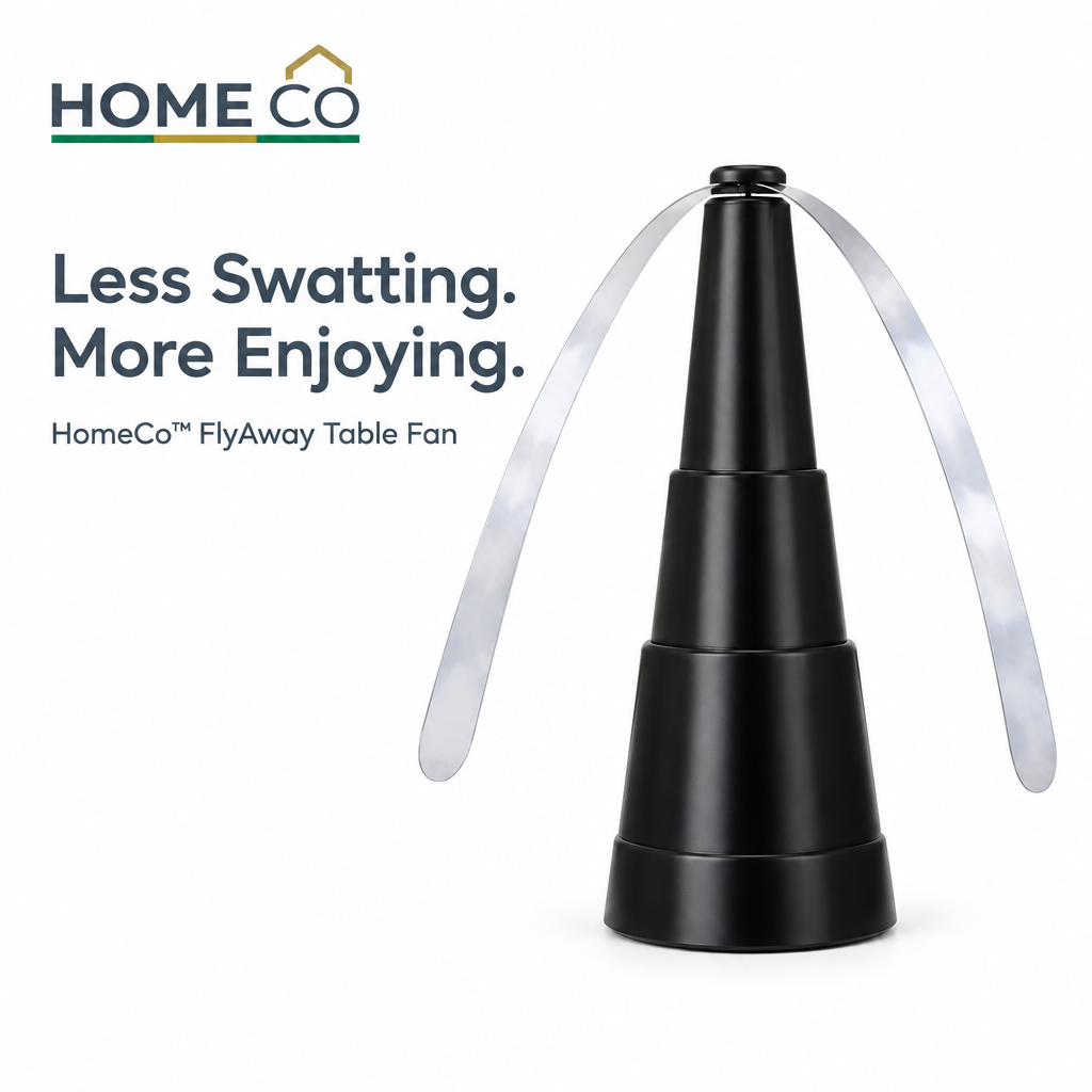 Branded FlyAway product image with HomeCo logo and headline